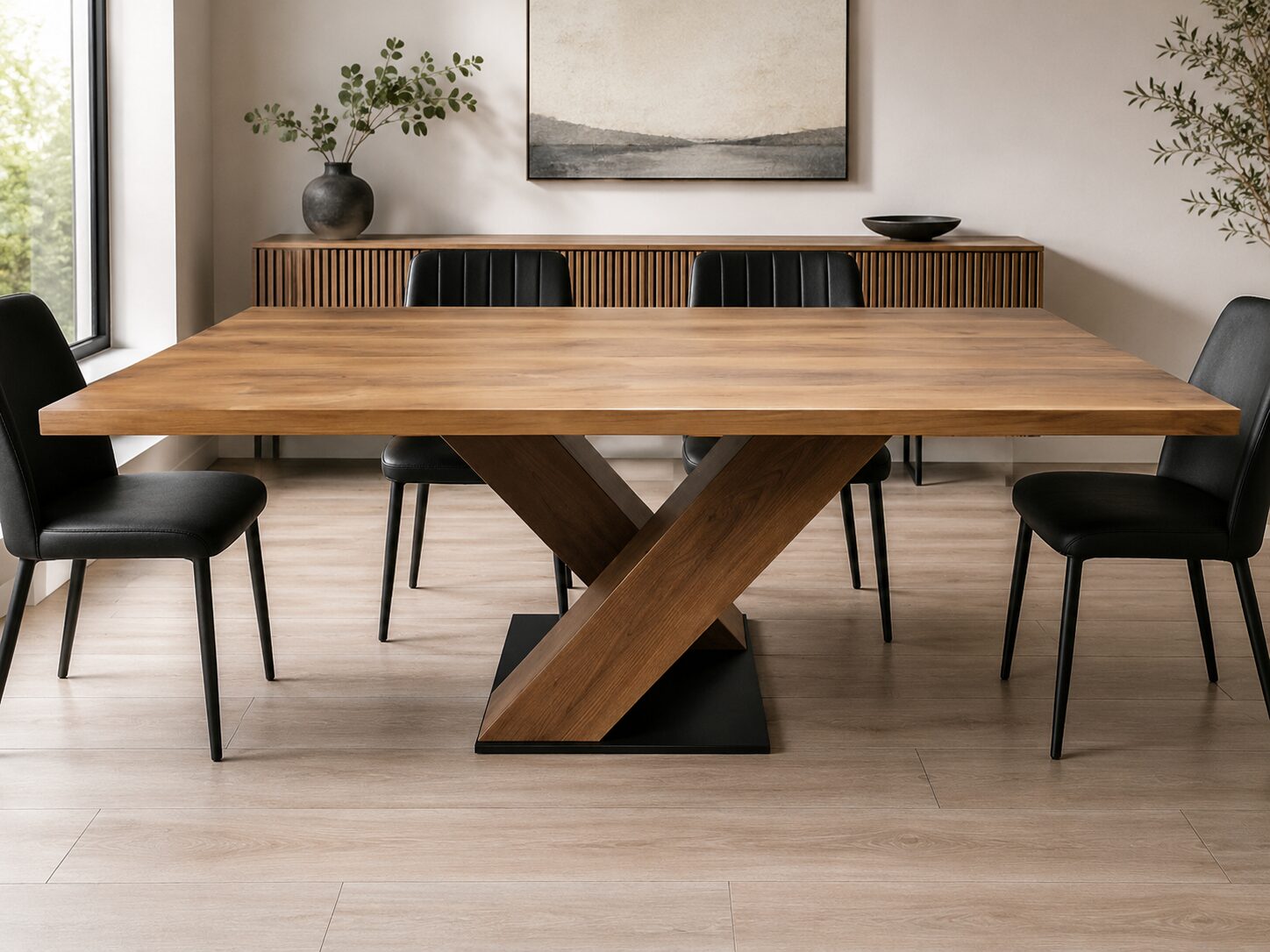 Tavolo in legno massiccio di noce